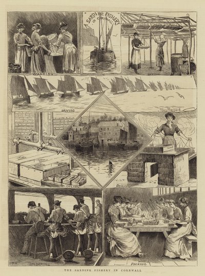 De sardinevisserij in Cornwall door Percy Macquoid